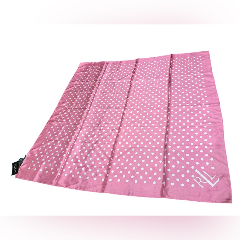 Ralph Lauren 100% Silk Pink Scarf (NWT)